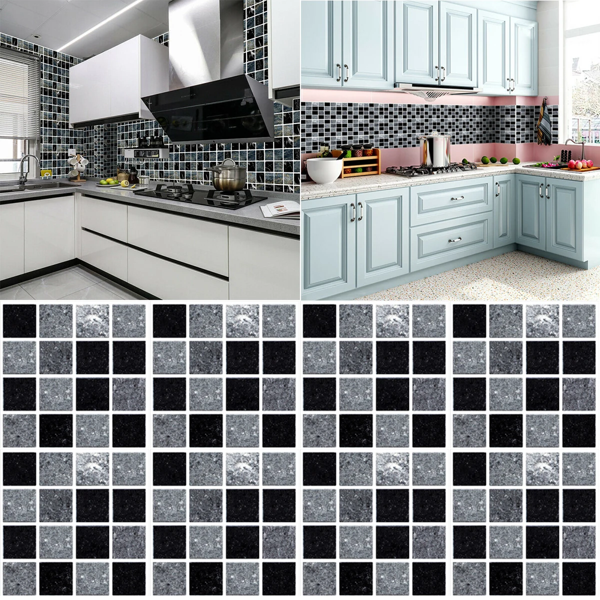 

10pcs Three-dimensional Mosaic Creative Tile Stickers Decoration DIY Waterproof Wall Stickers Floor Stickers