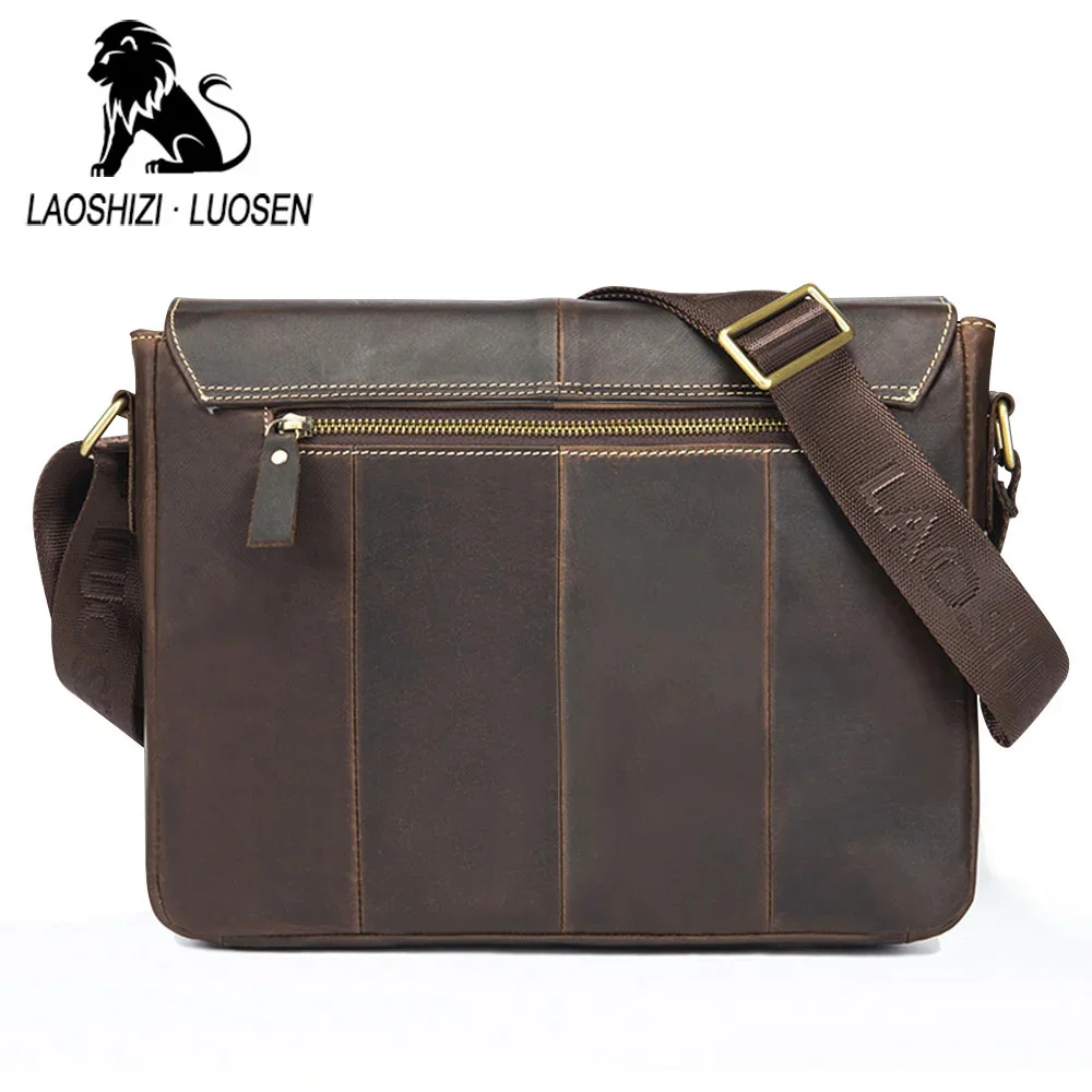 Shoulder Genuine Leather Business Laptop Bag Multifunction Small Crossbody Bags High Quality Cowhide Briefcases Men