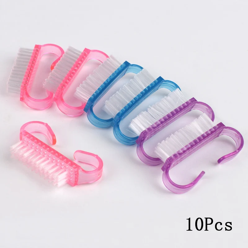 1/3/10Pcs Plastic Nail Cleaning Brush Soft Remover Dust Cleaner Acrylic Small Angle Colorful Brushes for Nail Manicure Tools