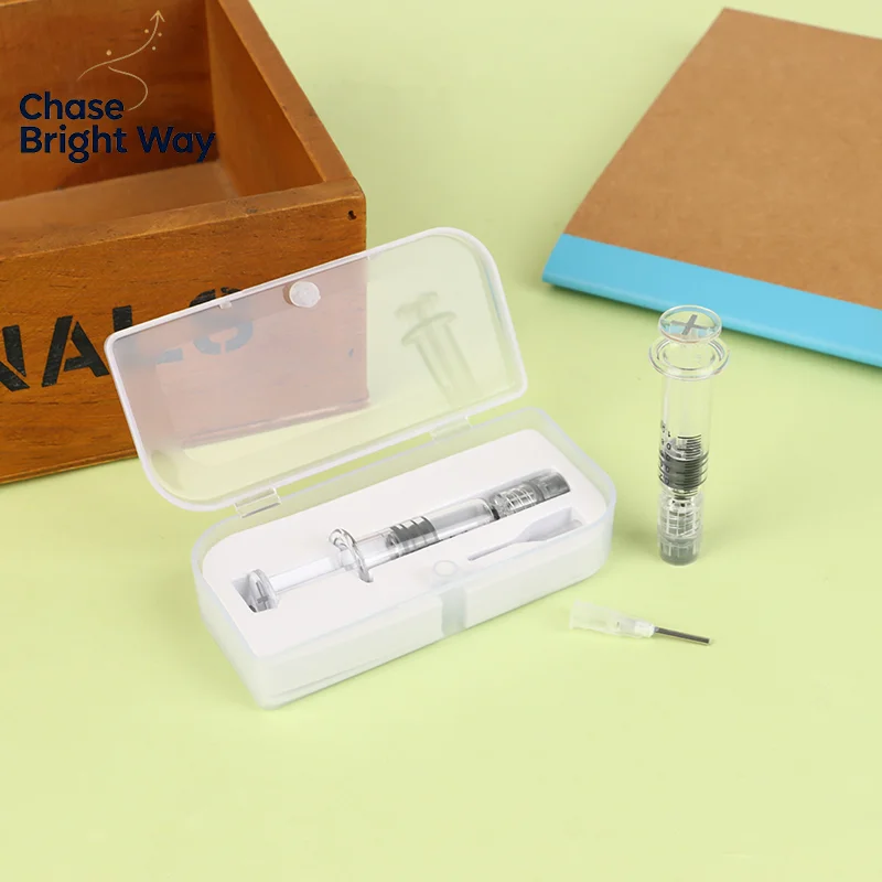 Glass Syringe 1ml 2ml 5ml Borosilicate Glass Refillable Syringe for Laboratory Precise Liquid Dispensing with Optional Capacity