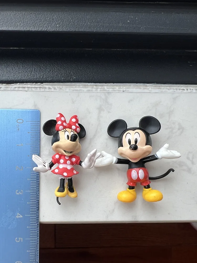 

12pieces/lot 3.5cm Authentic Disney 100th Anniversary Series Mickey Mouse and Minnie Mouse Ornaments Can Be Used as Pendants