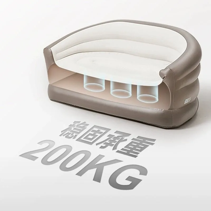 Inflatable sofa, single and double portable air cushion bed, casual inflatable small sofa, folding living room inflatable sofa