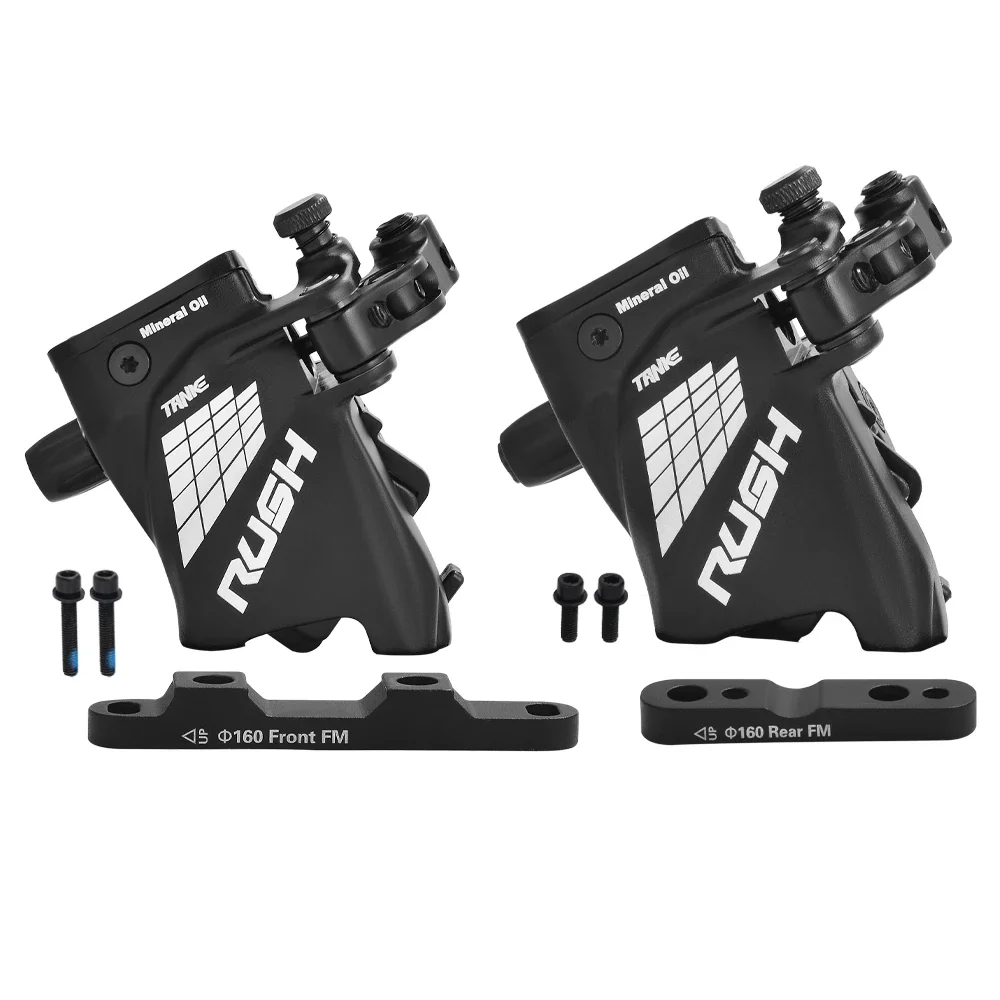 AliExpress TANKE Line Pulling Oil Pressure Calipers Hydraulic Disc Brake  Road Bike Brake Set RUSH Front Rear 160MM Scooter Bicycle Parts