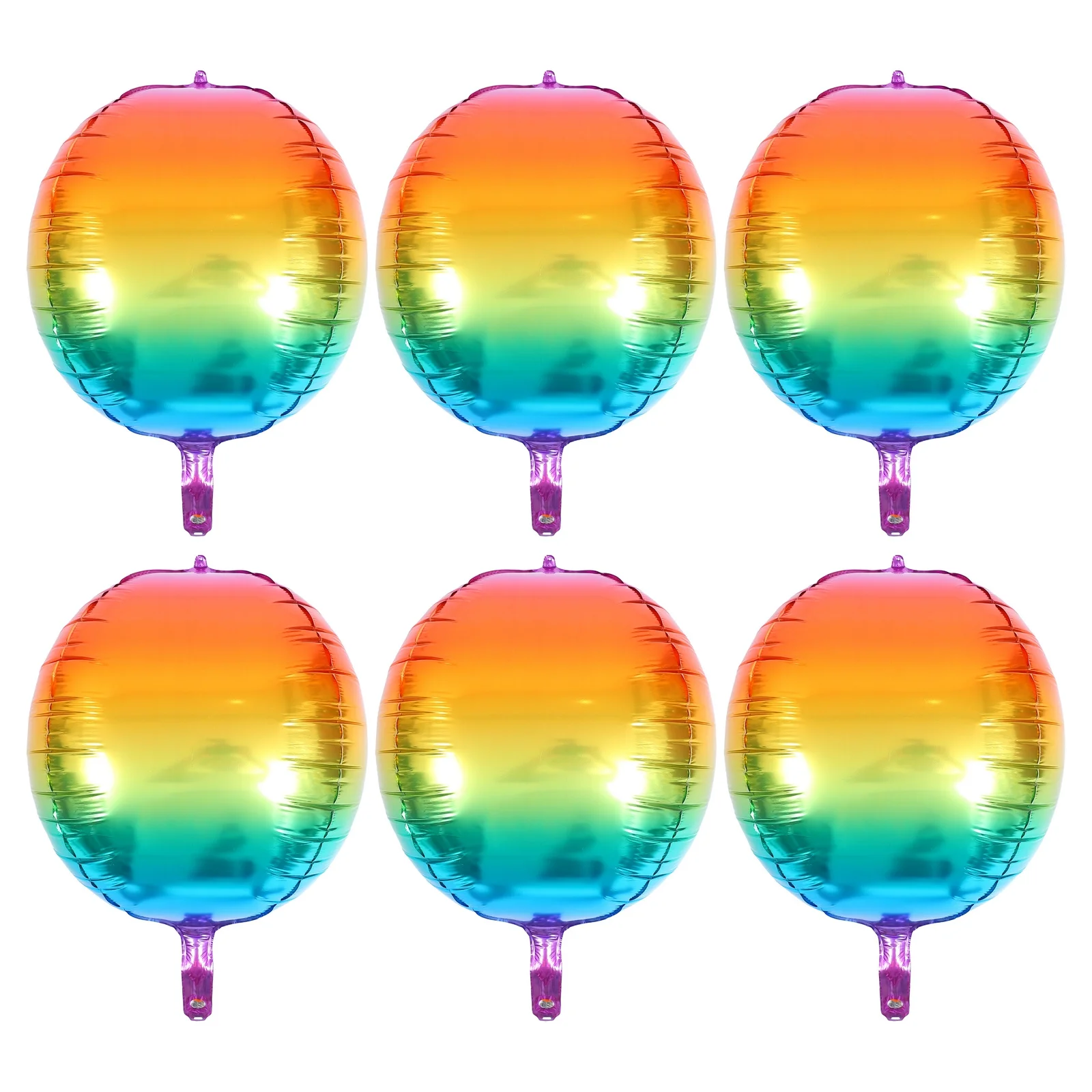

6Pcs Rainbow Ball Shape Balloons Creative Photo Props Perfect Party Decorations Birthday Wedding Christmas Graduation