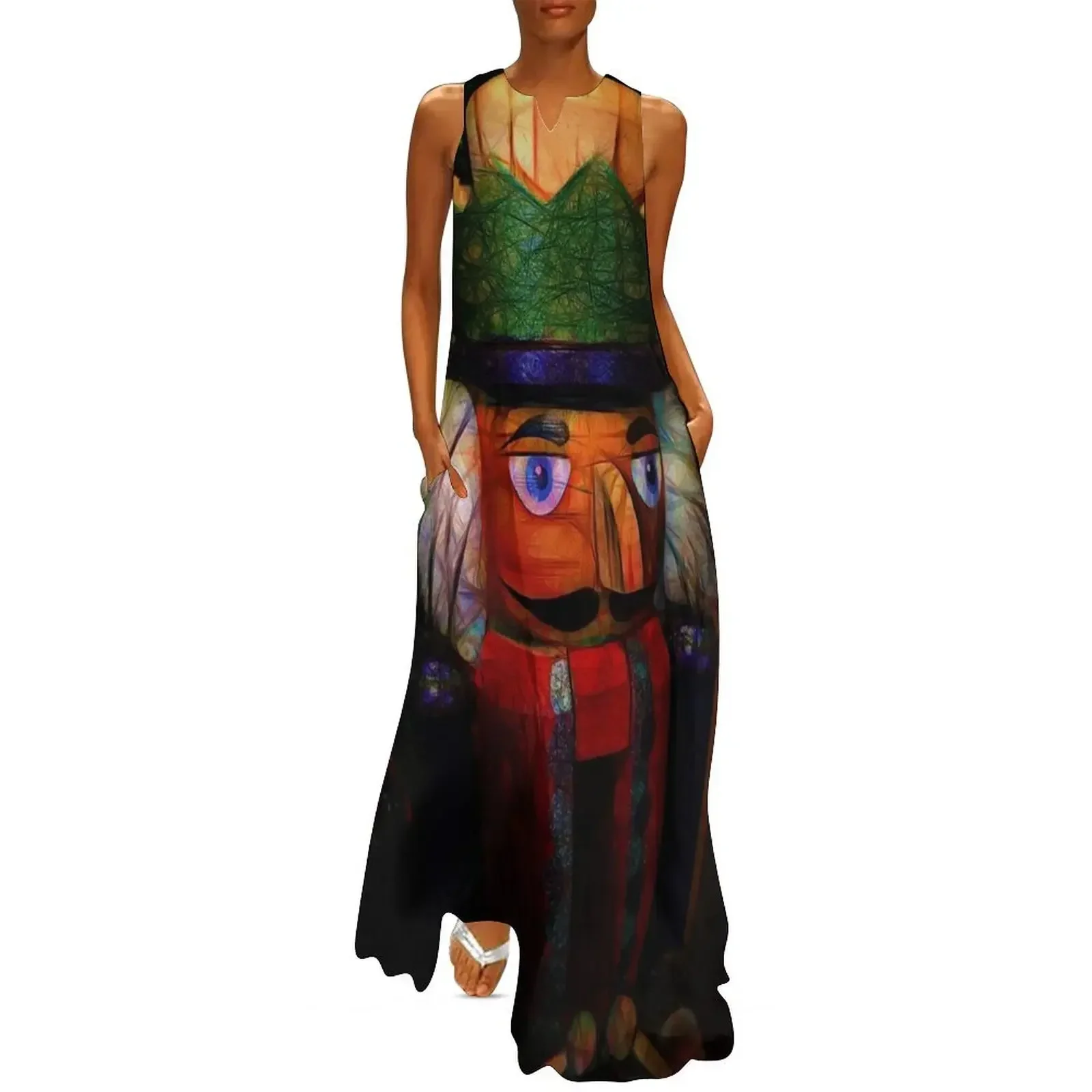 

Painted Nutcracker Long Dress Women's clothing clothes for women evening dress women dress women elegant luxury