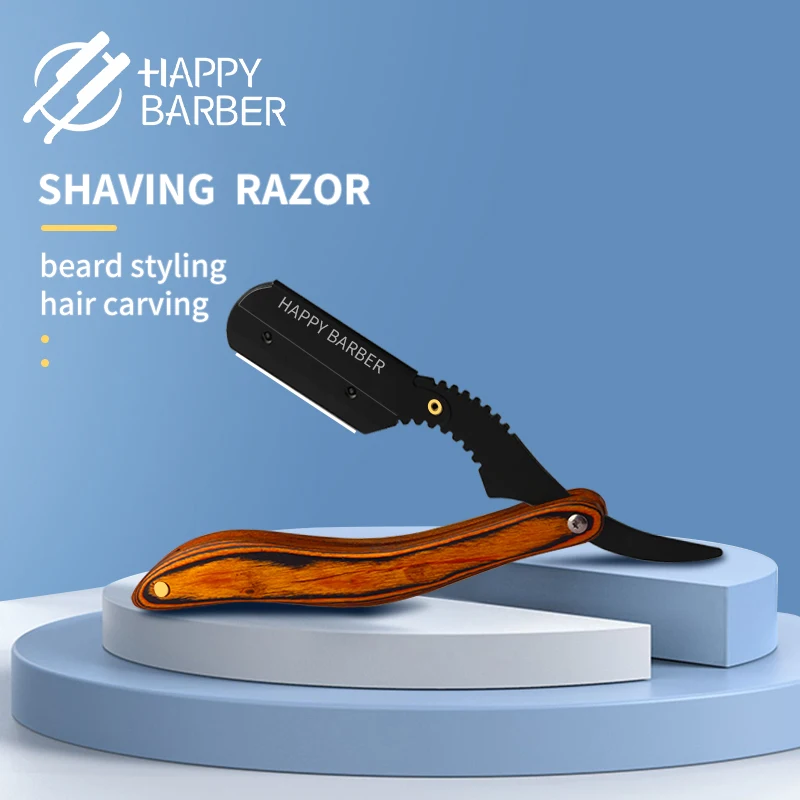 Happy Barber Razor Stainless Steel Hair Removal Shaving Razor Professional Barber Accessories Hair Cutting Tools Dropshipping