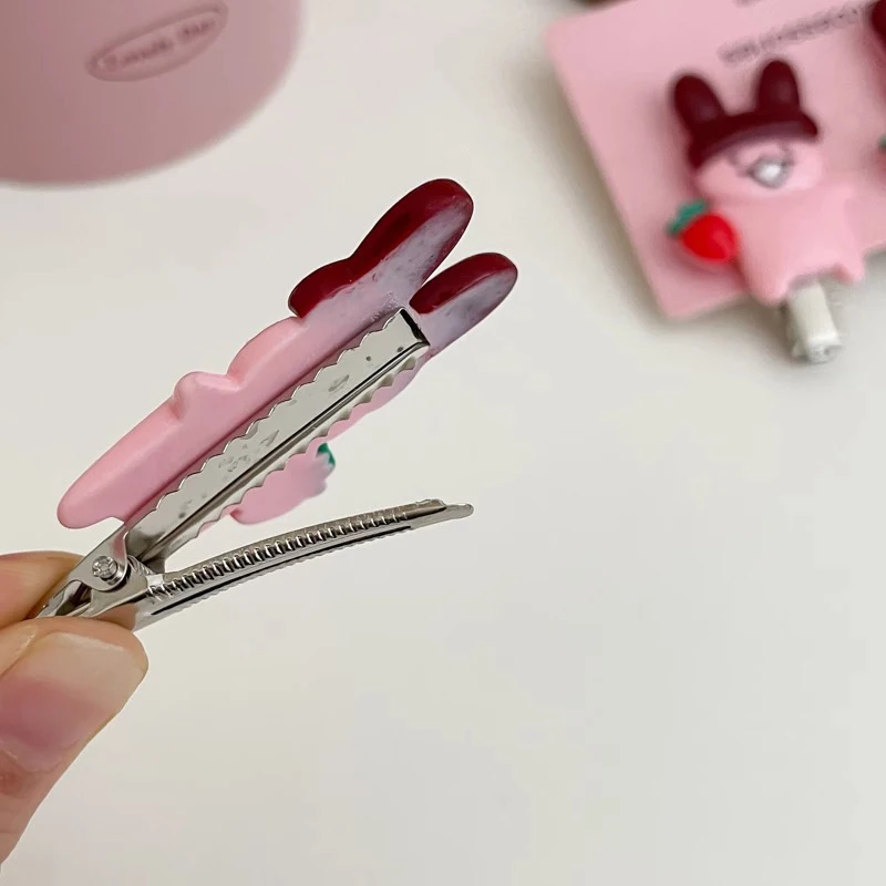 2pcs Cute Cartoon Rabbit Hair Side Clip Bunny Bangs Edge Hairpins Girls Sweet Hair Styling Tools Decoration Tools Gifts image 4