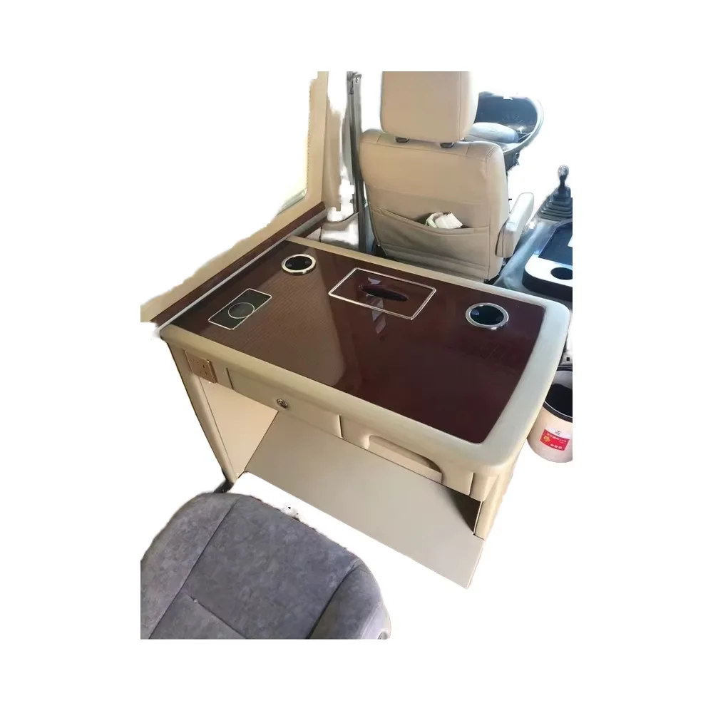 

Luxury car seat backrest panel tray table leather folding backrest table