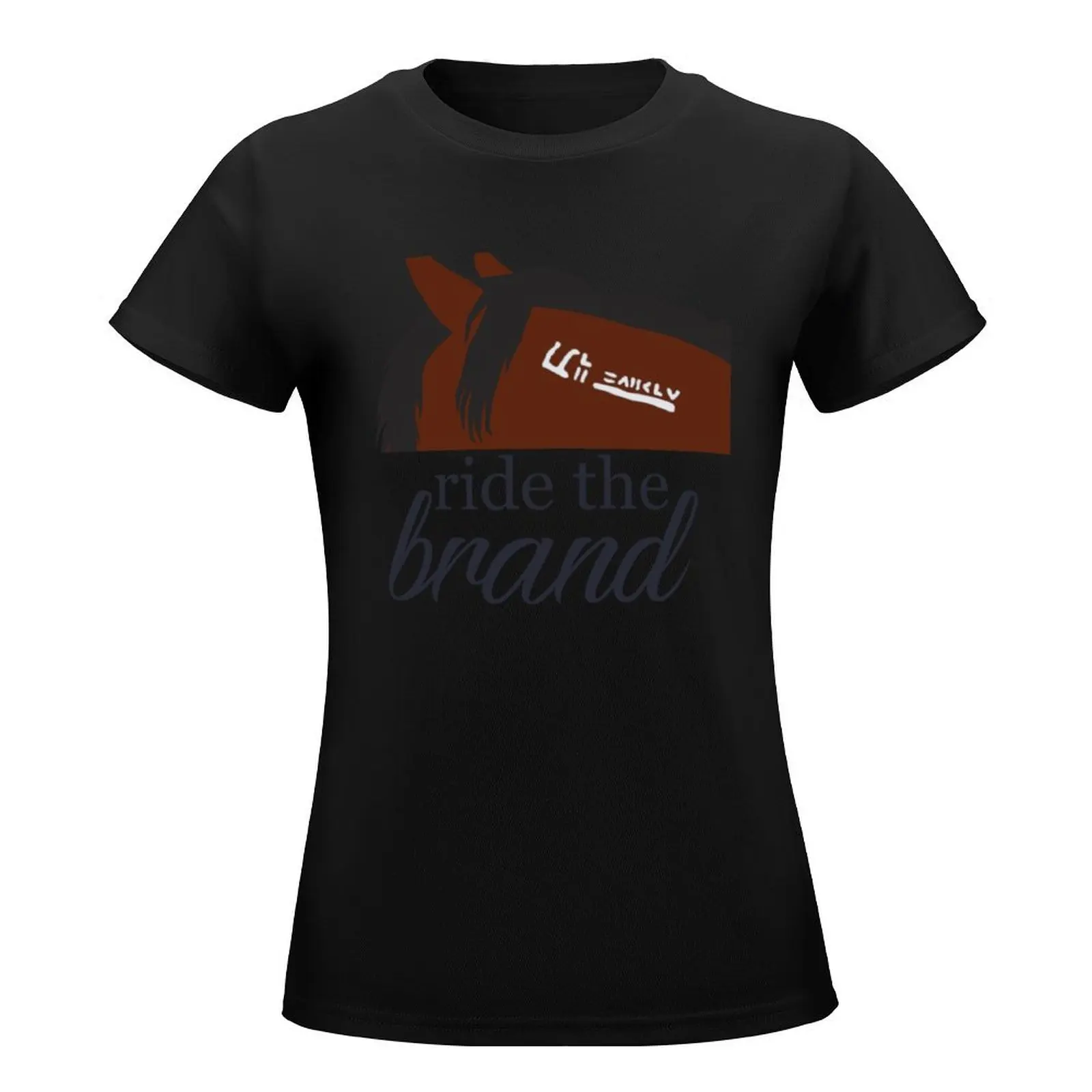 Ride the Brand - Mustang Brand T-Shirt summer top cute tops vintage clothes tops Women