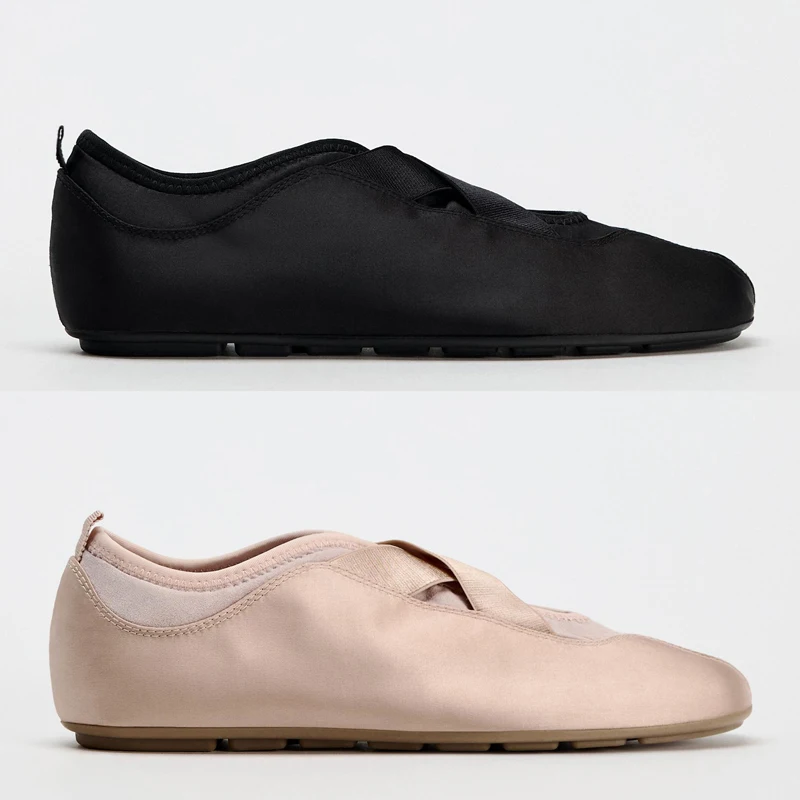 

Новые женские балетки Bla Ballet Sle Flat Bot с круглым носком, без застежек, осенняя модная коллекция, удобная повседневная обувь