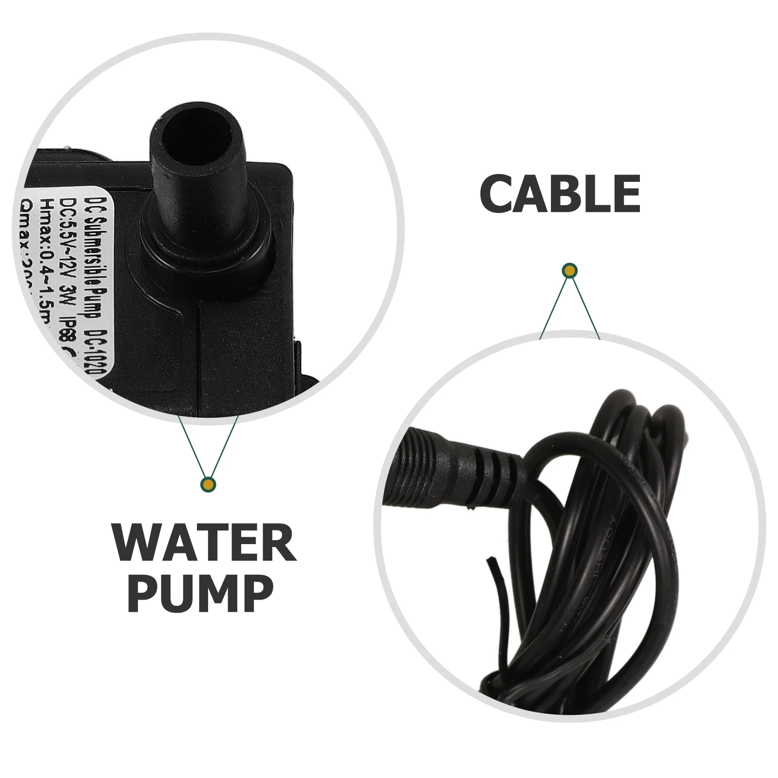 

Submersible Water Pump DC Plastic Durable Pond Fish Tank Fountain Aquarium Small Mini Pump Garden Irrigation Home