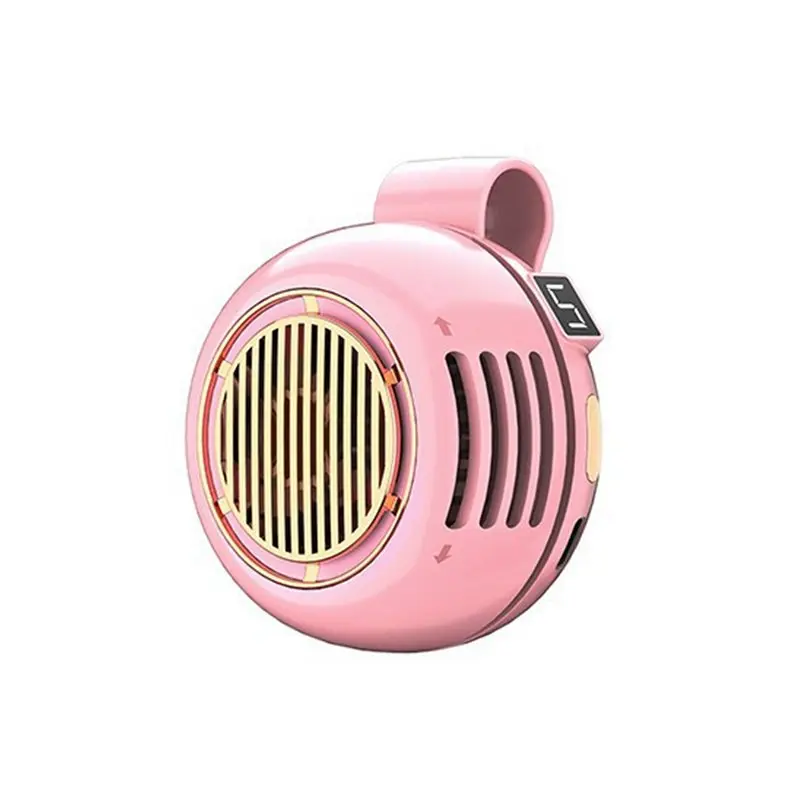 

EMECE-For Outdoor& Travel Portable Silent Mini Bladeless Fan Clip-On 5 Speeds Clip For Shirt For Waist Clips