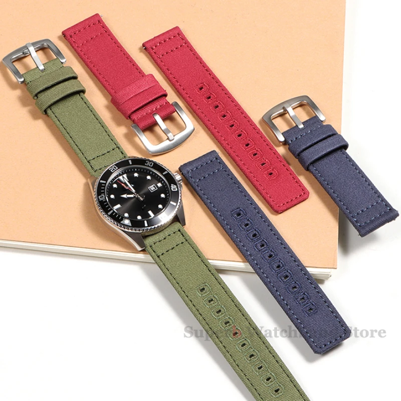 Нейлоновый ремешок 18/20/22 мм, быстросъемный браслет для Samsung Galaxy 3/4 40 мм, 44 мм, классический 46/42 мм, спортивный холст для ремешка Huawei