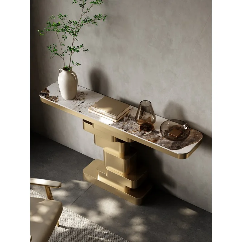 Light Luxury Entrance Terrace Nordic Italian Villa Hotel Lobby Entrance Entrance Table
