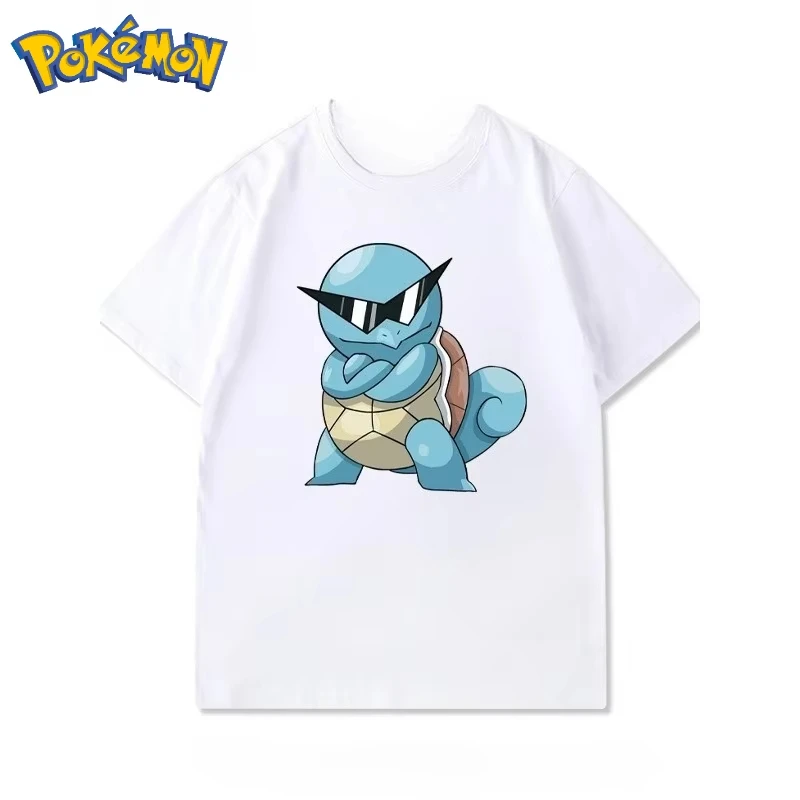 

Футболка унисекс с принтом «Покемон Сквиртл в очках» (2026), летняя новинка, уличный стиль Y2K, Харадзюку, свободный крой, повседневный, с коротким рукавом
