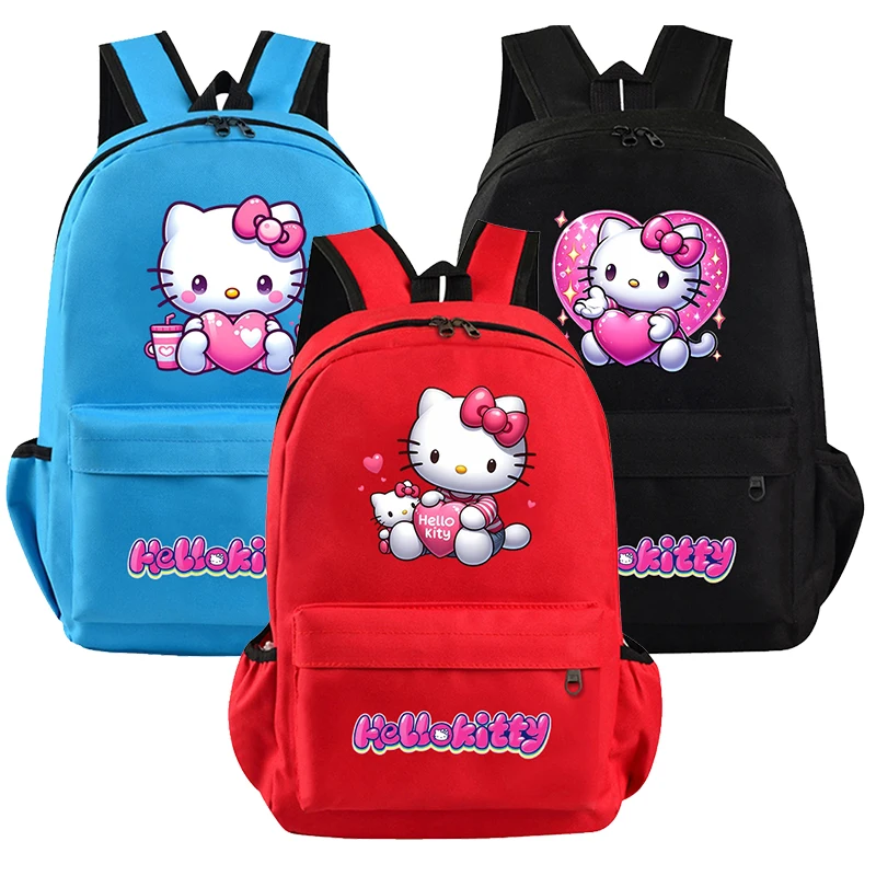 Hello Kitty Backpack for Boy Girl Back To Schoolbag Large Capacity Backpack Bookbag for Kid Men Women Leisure Travel Bag Mochila