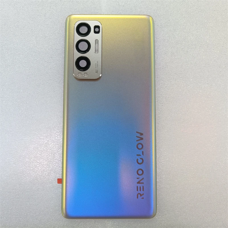 For Oppo Reno 5 Pro+ 5G Back Battery Cover Rear Door Housing Case Glass Panel Replace For OPPO Reno 5 Pro Plus Battery Cover