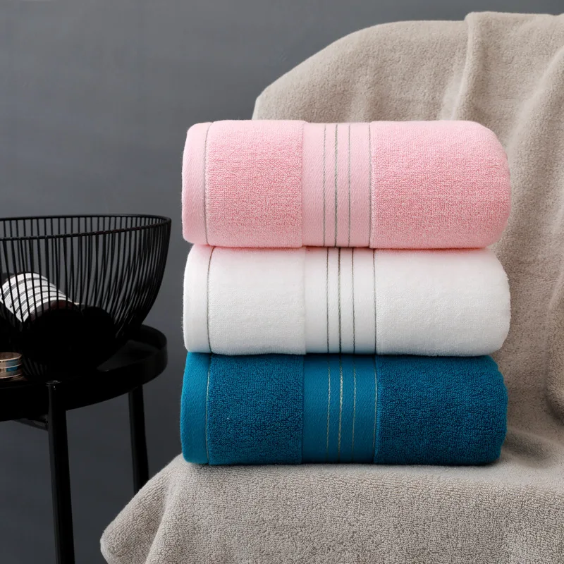 

Cotton Bath Towel for Adults Bathtowel Thickened Water Absorption Skin-friendly Embroidery Household Bath Towel Beach Towel