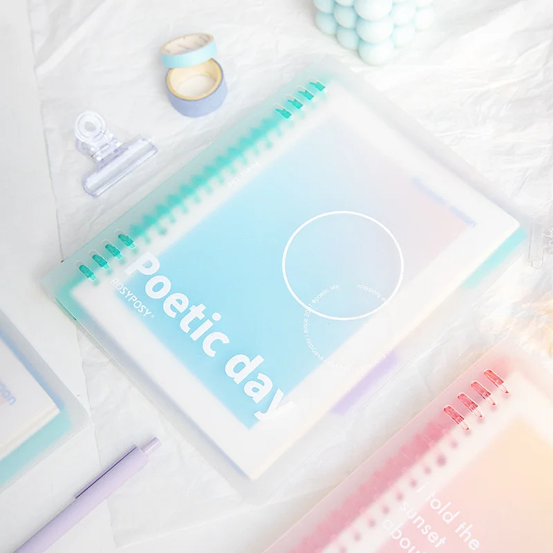 Simple Loose-Leaf Binder Notebook Inner Core Cover A5 B5 PP Frosted Transparent Loose-Leaf Binders Office School Supplies