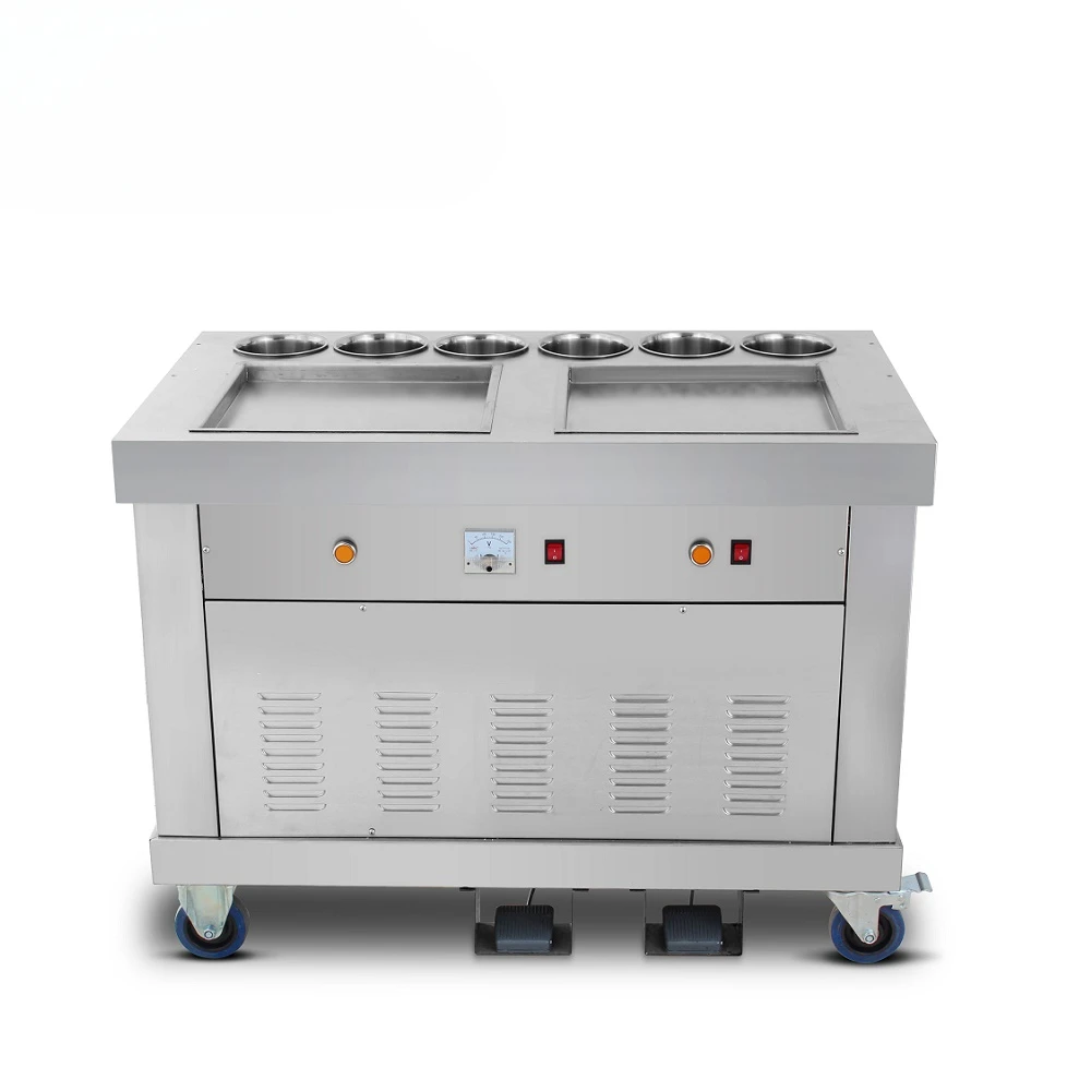 RI-S26 Gelato Roll Ice Cream Machine Italy Ice Cream 900X600X785MM