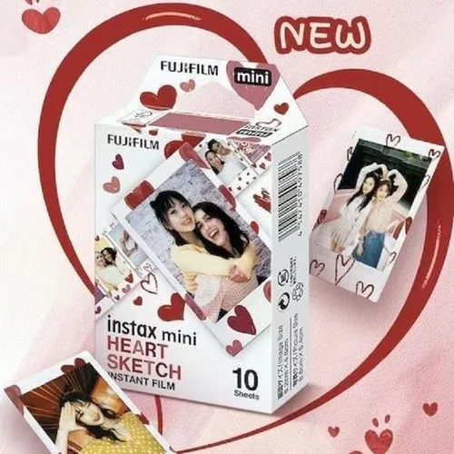 Imagen 2 del producto Papel fotográfico instantáneo Fujifilm Instax Heart Mini 12 11 9 8 de 3 pulgadas para 70 7s 50s 90 99 25 cámara de SP-1 compartida
