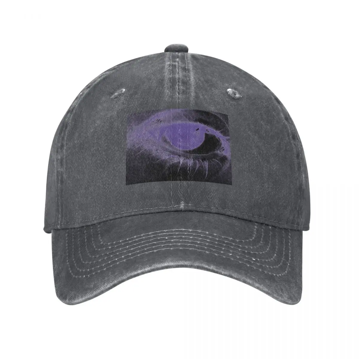 Purple Eye Edit - Relief Print Style - Photography Baseball Cap Fishing cap Military Cap Man Women's Golf Wear Men's