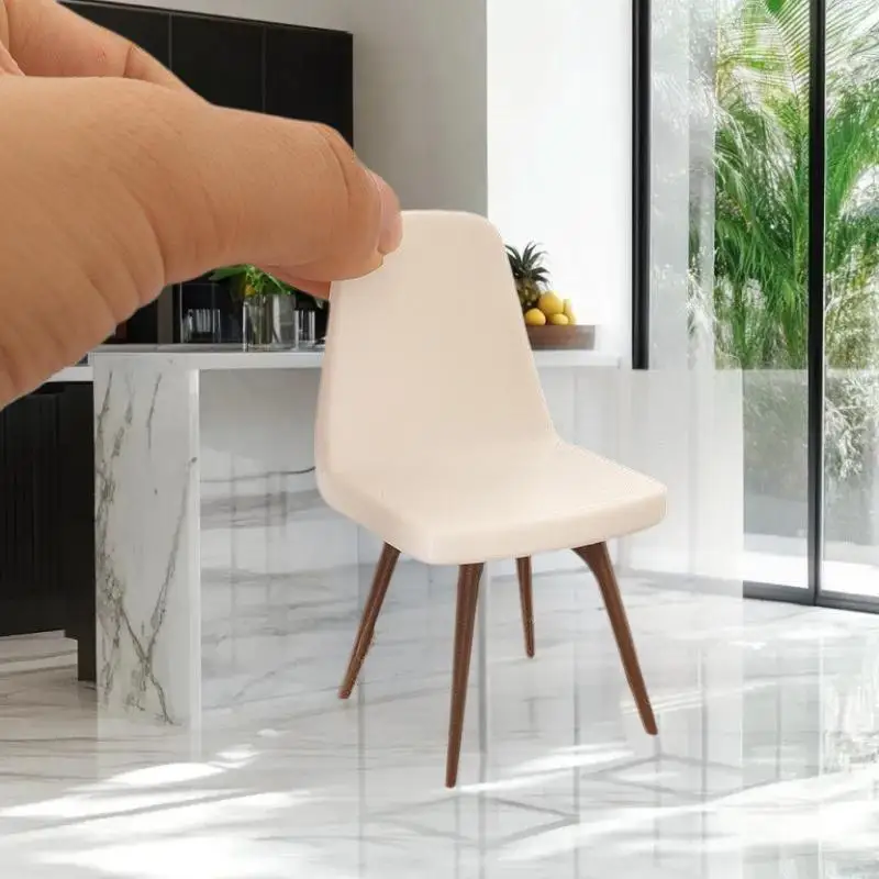 1/12 인형집 시뮬레이션 미니 의자 모델 인형집 가구 장식 장난감 인형 집 미니어처 건축 소품