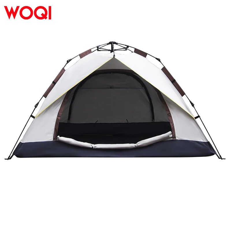 Woqi Best Selling Polyester  6m Automatic Living Room Tent Black Coating One Bedroom Structure Summer Outdoor Camping Tent