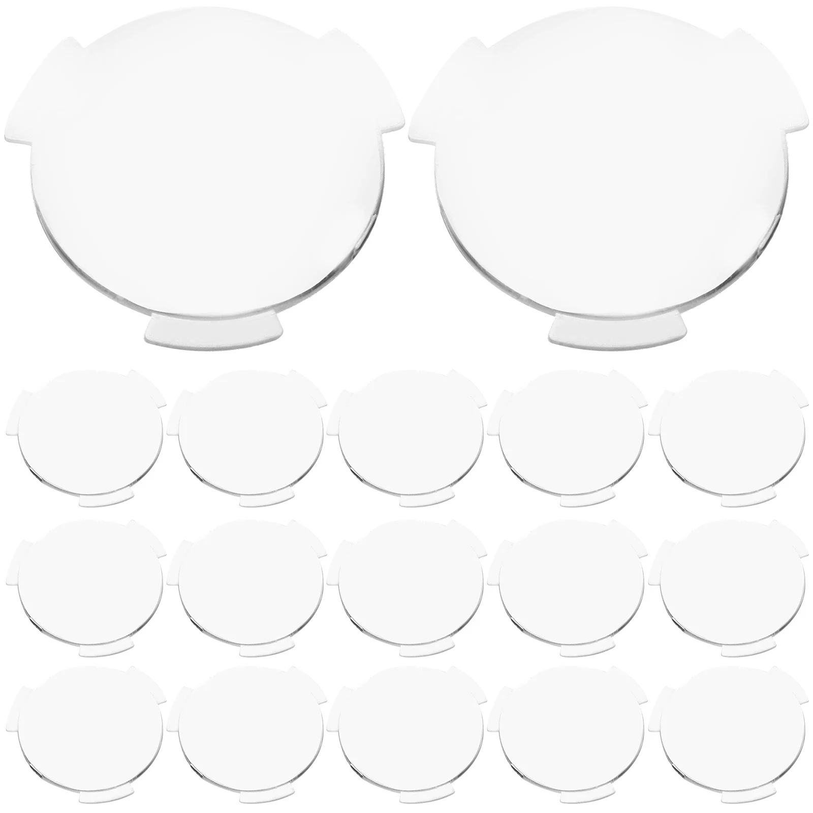 20Pcs Vr Glasses Lens Winged Biconvex Light Blocking Lens Replacement for 3D Headset Vr Accessories Enhanced Visual Experience