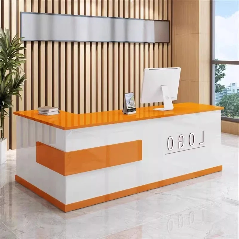 Shop Reception Desk Recepcyjna Wooden Industrial Customer Reception Desk Video Consoles Mesa De Centro Reception Furniture
