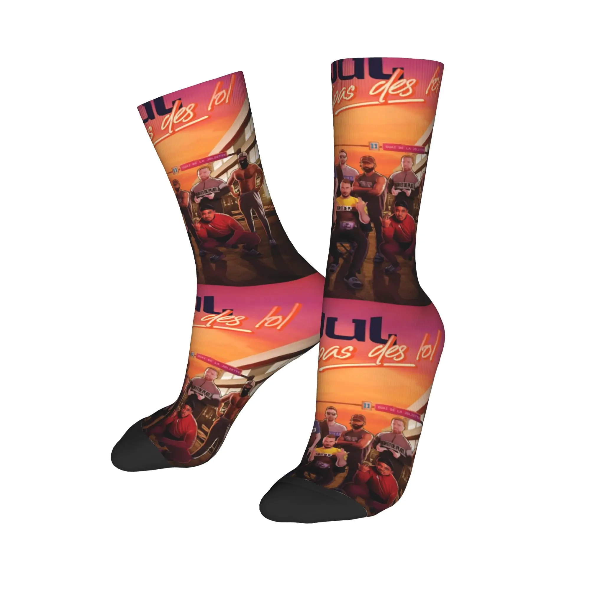 Custom JUL Rapper Music French Singer Mens Crew Socks Unisex Fun  Spring Summer Autumn Winter Dress Socks