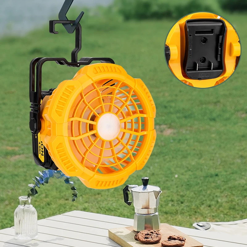 

Rechargeable Camping Fan Portable Cordless Fan with Remote Control Ideal for Maintenance and Job Sites for Dewalt 20V Batteries