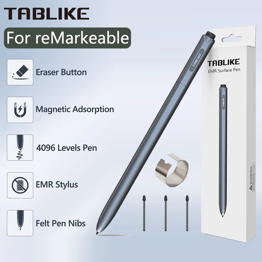 

For reMarkable 2 Pen with 4096 Pressure Sensitivity Eraser Palm Rejection Tilt Sensing EMR Stylus Pen for reMarkable Accessories