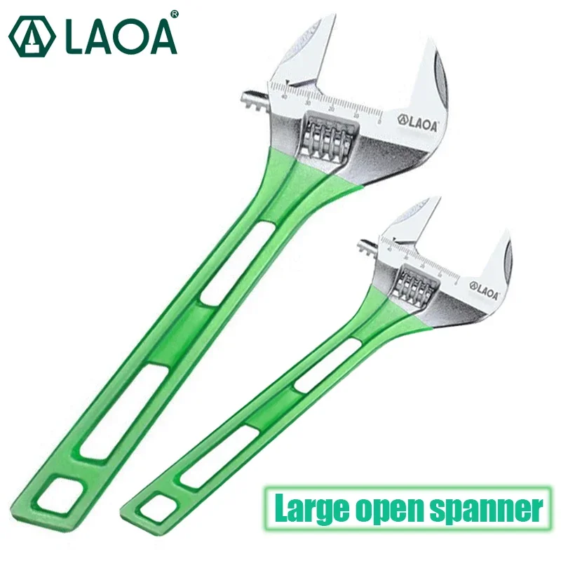 

LAOA Large Open Adjustable Spanner Light Weight Wrench Tools Household Maintenance Tool "
