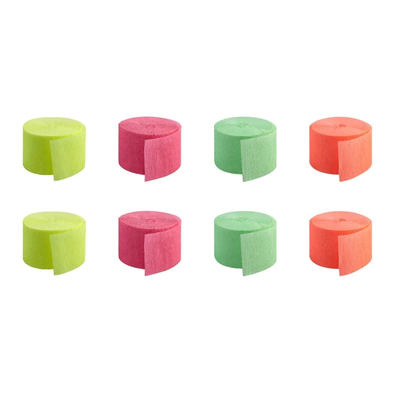 

1Set Crepe Paper Streamer Rolls Hanging Party Decoration Christmas Party Streamer for DIY Art Project Supplies Mixed Color 45mm
