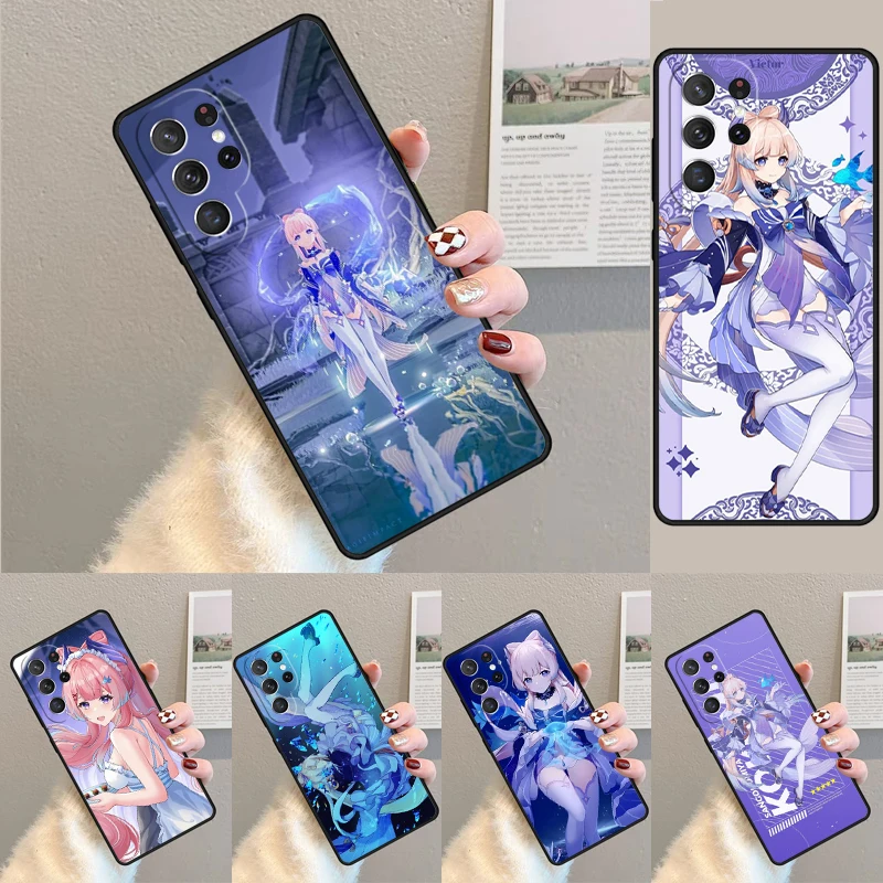 Genshin Impact Sangonomiya Kokomi phone case Cover For Samsung Galaxy S24 Ultra S21 S22 S8 S9 S10E Note 10 Plus Note 20 FE S23