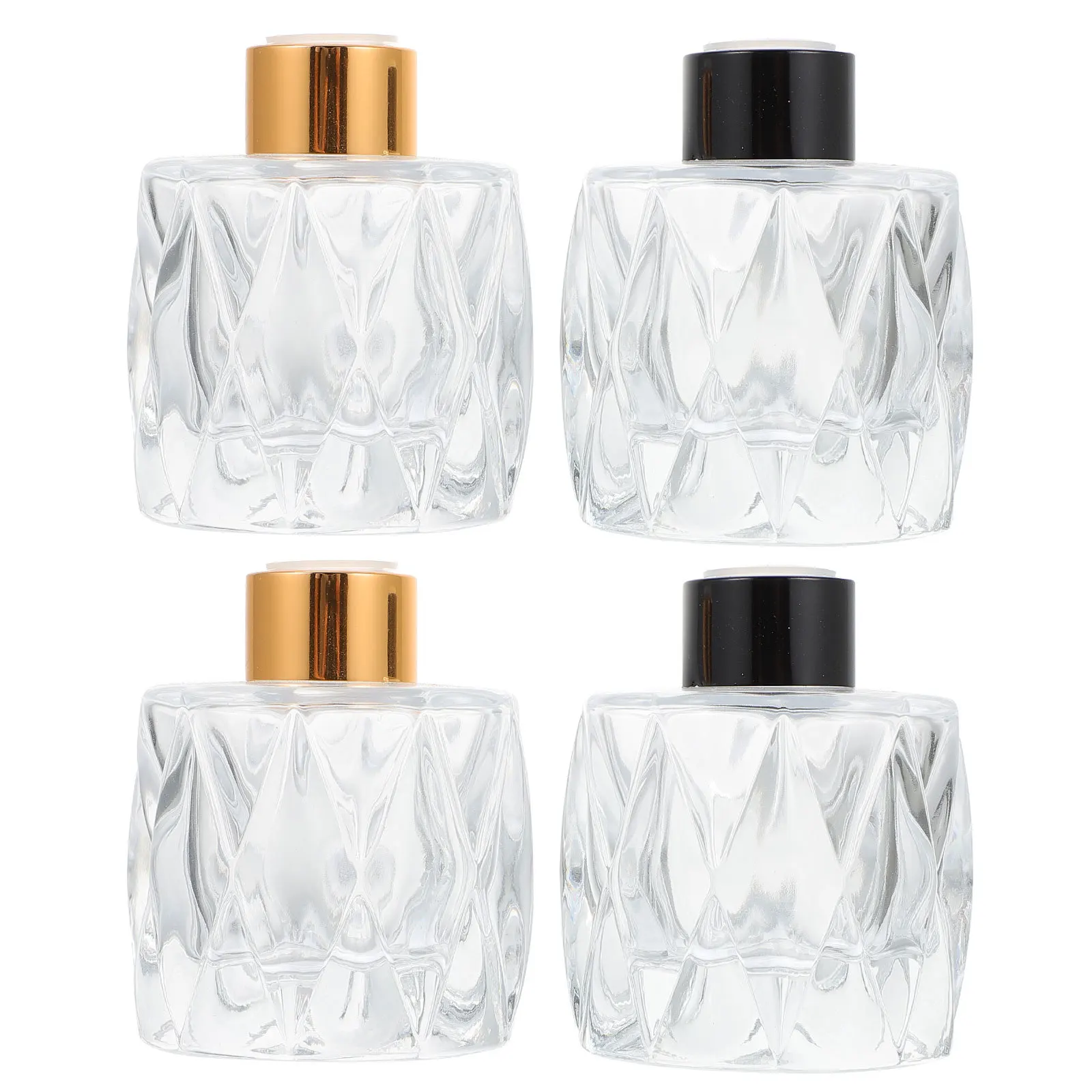 

4Pcs Aromatherapy Diffuser Bottles Clear Glass Essential Oil Container Home Use Diffuser Jar Bottle Leak Proof Sealed Perfume