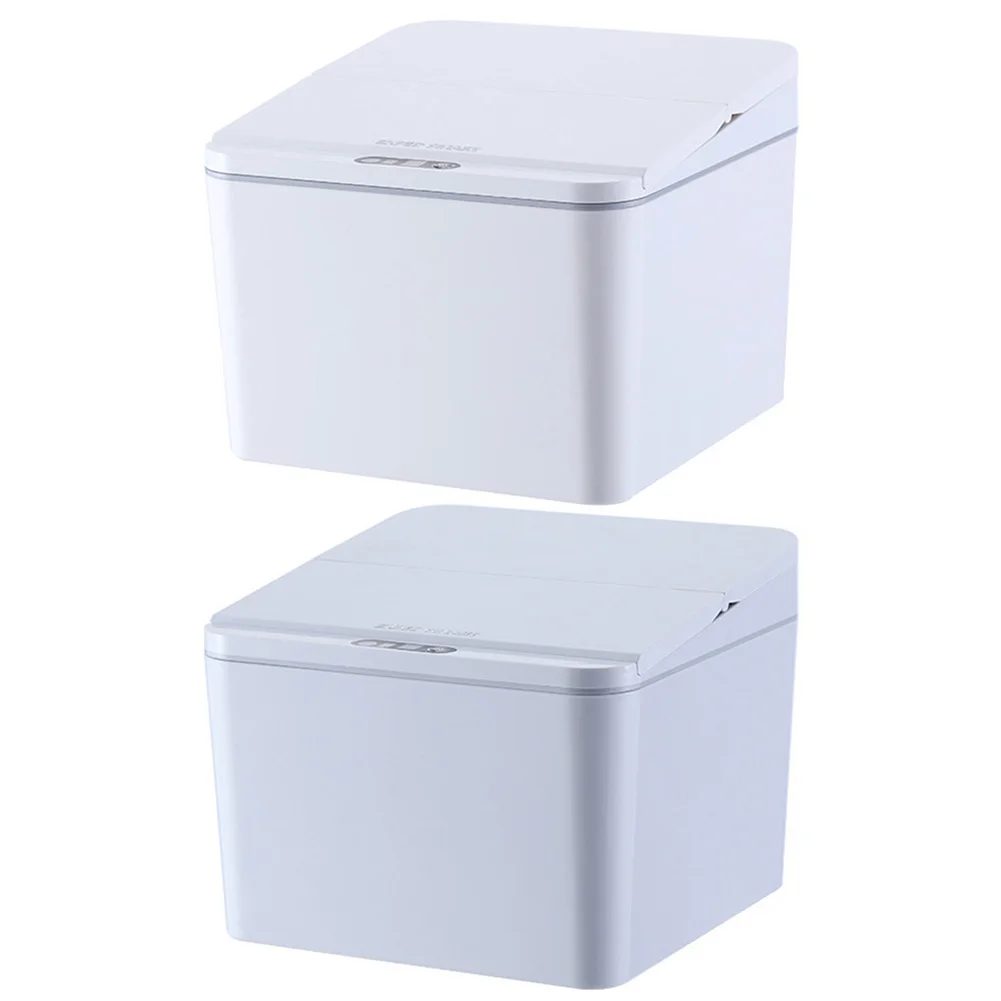 

Сенсорный умный мусорный бак, портативный автоматический мусорный бак с крышкой, ведро для хранения 4 л, аккумулятор/перезаряжаемый для автомобиля на открытом воздухе