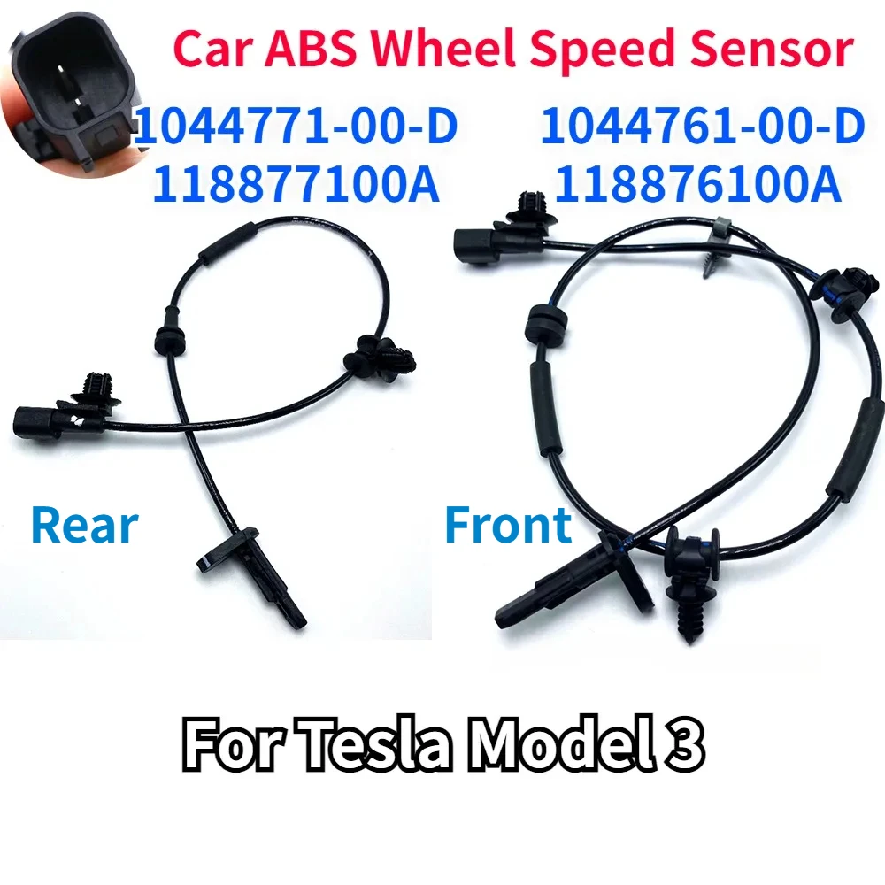 Car Sensors ABS Wheel Speed Sensor For Tesla Model 3 1188761-00-A 118876100A 1044761-00-D 1188771-00-A 118877100A 1044771-00-D