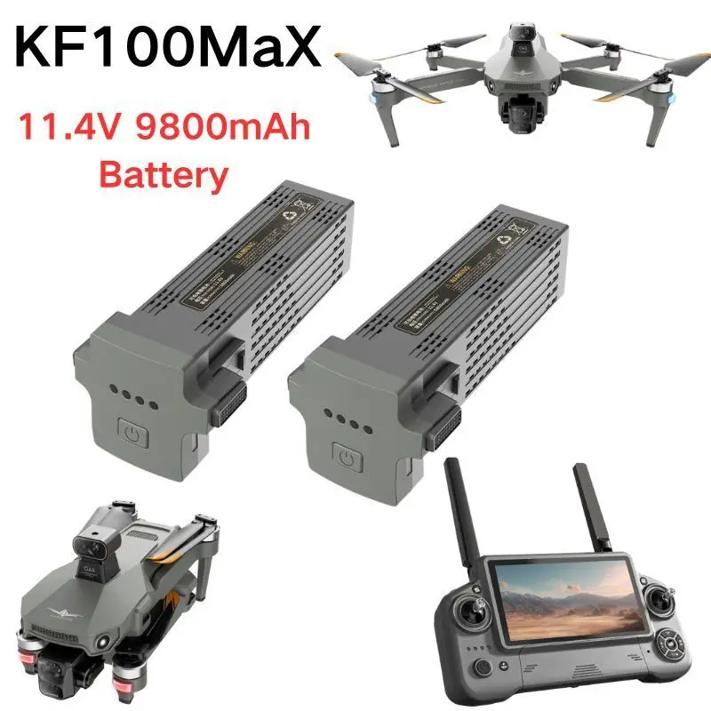 

KF100 MAX RC Drone, оригинальный аккумулятор 11,4 В, 9800 мАч, 50 минут, время полета, умная литиевая батарея, запасные части, аксессуары