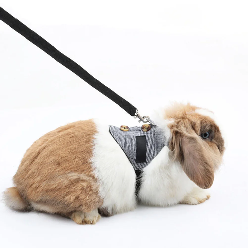 

1 set Small Harness Leash Set Lightweight Cotton Polyester For Rabbit Hamster Bunny Traction Rope Pet Chest Strap Pet Supplies