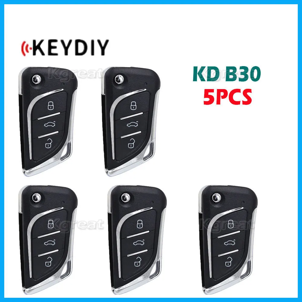 

5 шт. KEYDIY KD B30 Универсальный автомобильный дистанционный ключ 3 кнопки KD B Series Автомобильный дистанционный ключ для KD900/KD-X2/KD-MAX Автоматический программатор ключей