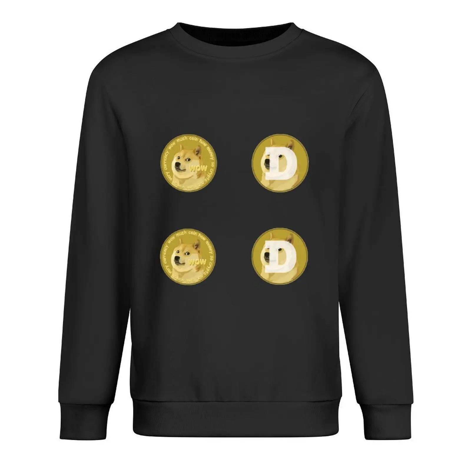 

Dogecoin *Value* Pack 4 Pullover tracksuit men's clothing japanese style men's sweat-shirt hooded sweatshirt