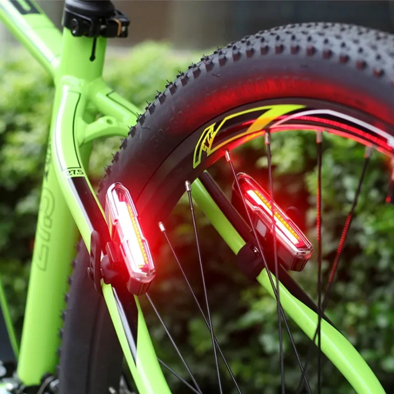 Dilwe Bicycle Rear Light, Ultra Bright USB Rechargeable High Intensity LED Tail Light Accessories for Cycling Mountain Bike