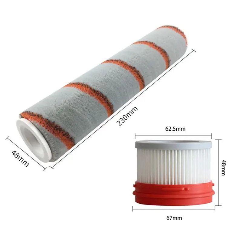 [NEW] 2 Set HEPA Filter Roller Brush For Dreame V9/V10/V11 Wireless Handheld Vacuum Cleaner Accessories view 6