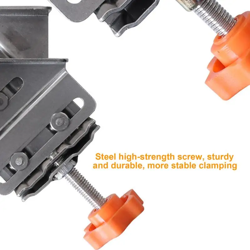 90 Degree Right Angle Clamp 2/4PCS Stainless Steel Carpenter Splicing Quick Clamp Locator Fixed Frame Clamp Tool for Woodworking