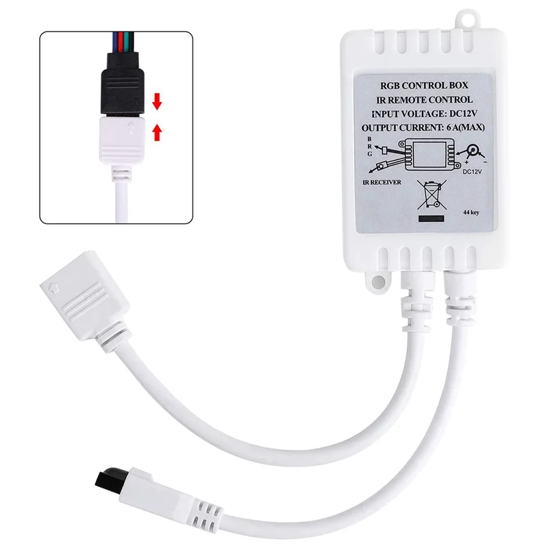 FULL-2X 24 مفاتيح التحكم عن بعد + DC12V LED تحكم RGB صندوق التحكم IR شرائط مصباح تحكم ل 5050 2835 RGB شرائط مصباح