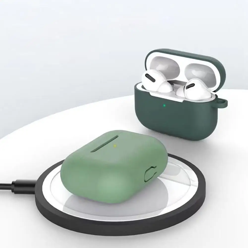 For AirPods 4 Case Silicone Protecive Cover for AirPods 4th Generation Accessories 2024 Solid Color Front LED Visible Skin Cover