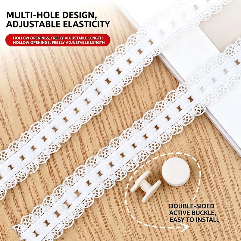 2/4Pcs Adjustable Lace Sleeve Holders,No-Sew Elastic Shirt Cuff Straps For Fixing Rolled Sleeves,Shorten Sleeve& Pant Leg Length view 5