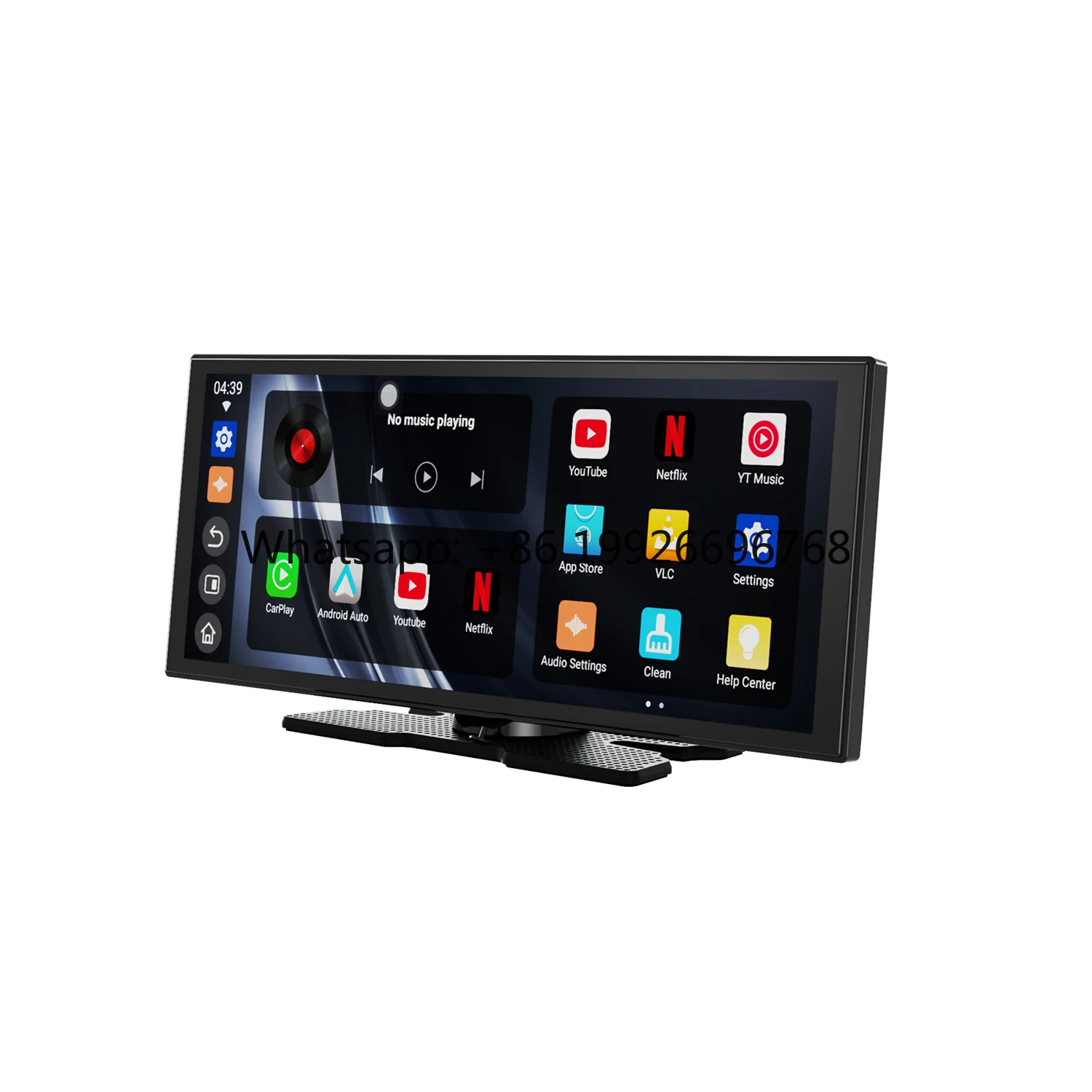 

11.4" Portable Touch Screen GPS Navigator with CarPlay & Android Auto 4K Support for DVR Android 13 Worldwide Map